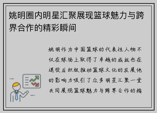 姚明圈内明星汇聚展现篮球魅力与跨界合作的精彩瞬间